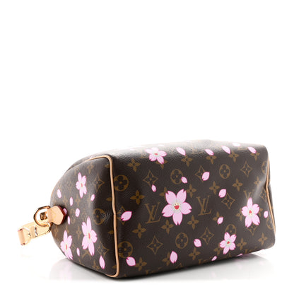 Louis Vuitton LV X TM Monogram Cherry Blossom Speedy Bandouliere 25 Sakura Brown 3 of 8