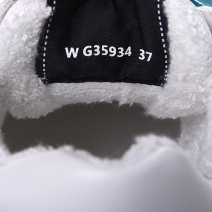 Chanel Calfskin Womens Logo Sneakers 37 White Blue 10 of 11