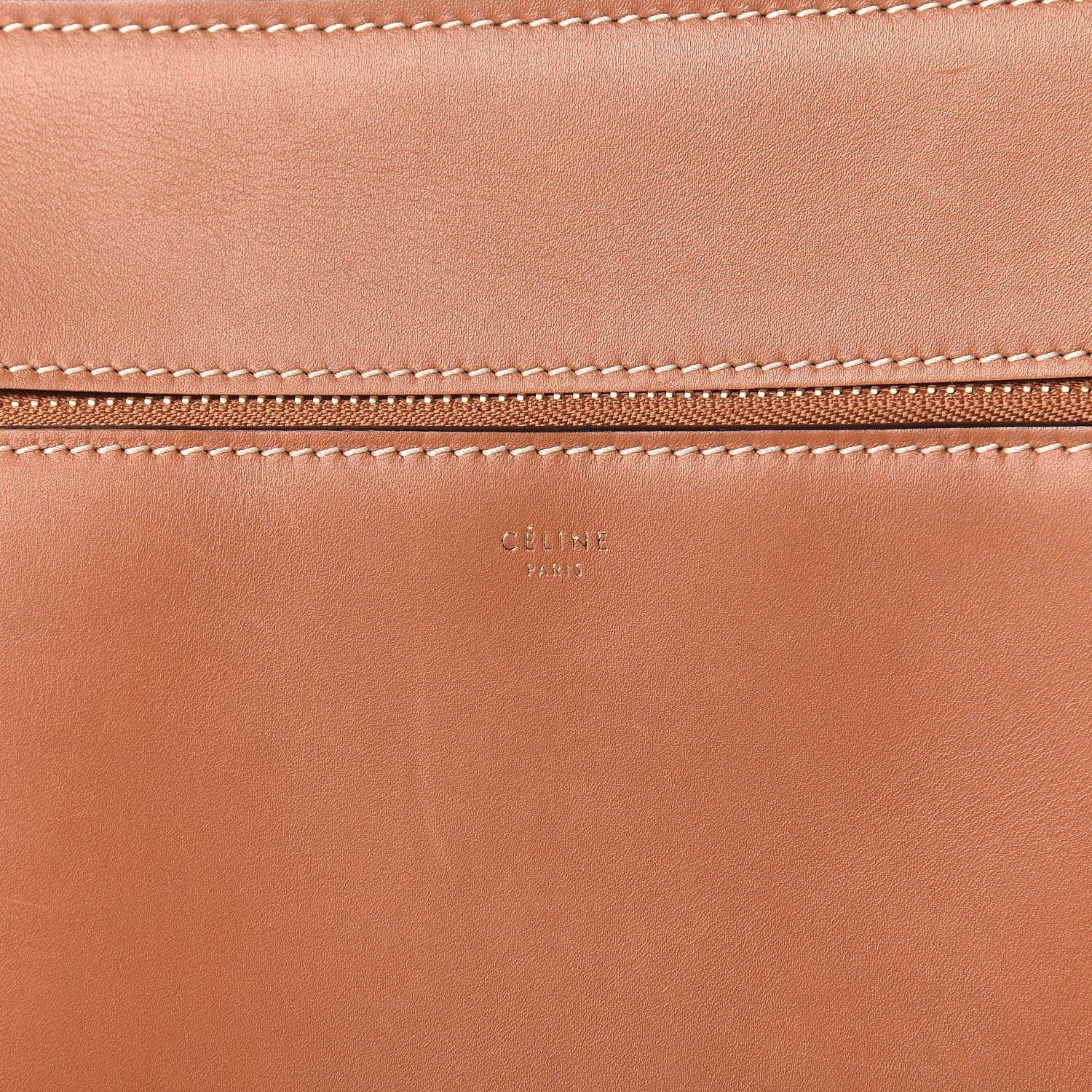 Celine Smooth Calfskin Large Edge Shoulder Bag Camel 11 of 13
