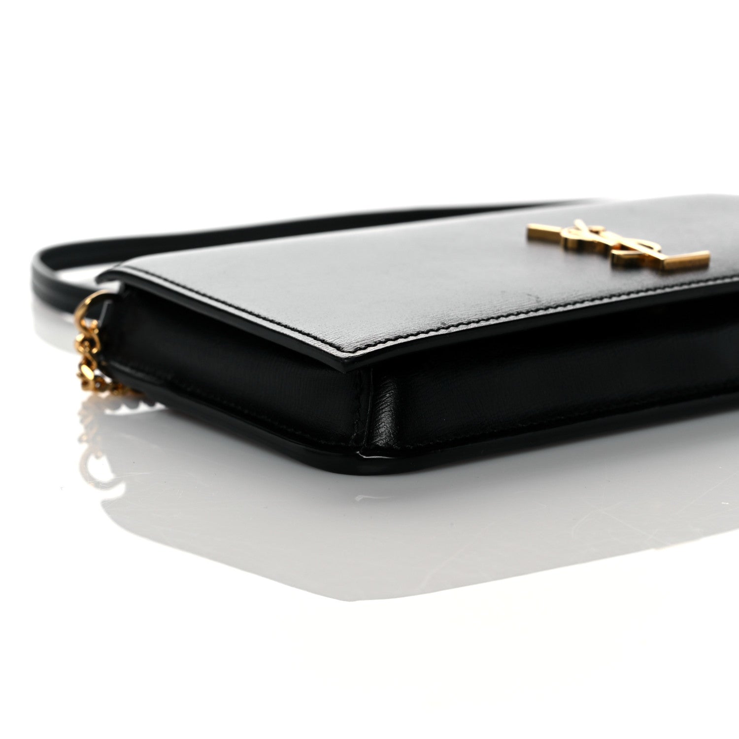 Saint Laurent Smooth Calfskin Monogram Phone Holder Crossbody Black 8 of 13