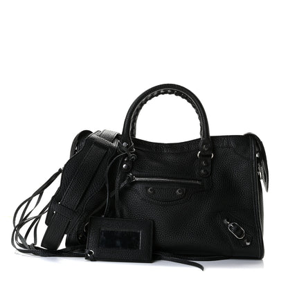 Balenciaga Vibrato Calfskin Classic Silver Hardware S City Black 1 of 8