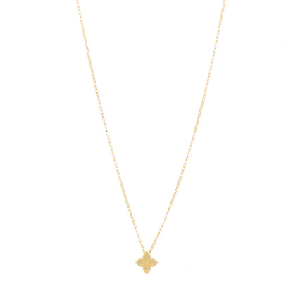 Roberto Coin 18K Yellow Gold Small Princess Flower Pendant Necklace 1 of 6