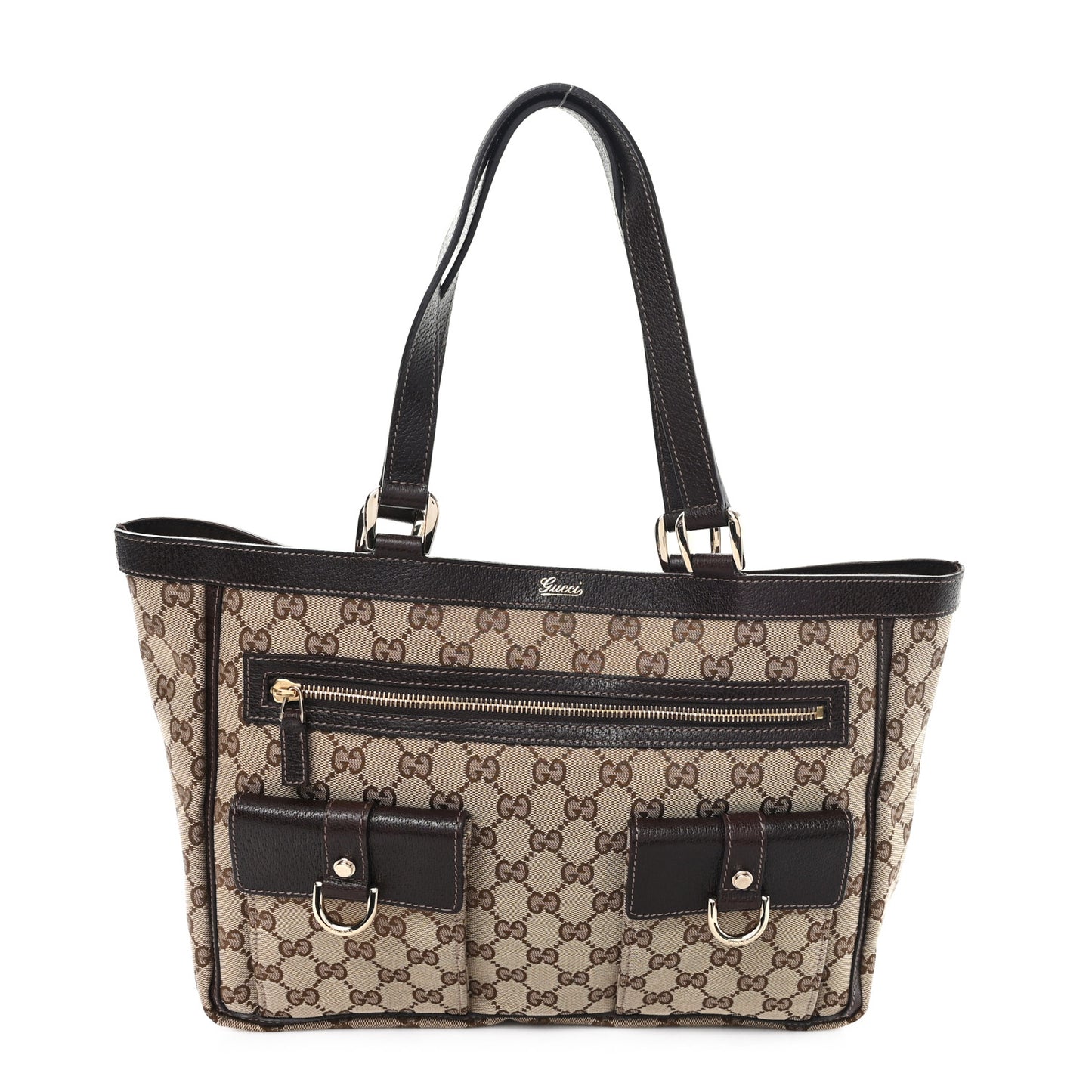 Monogram Abbey D Ring Tote Dark Brown