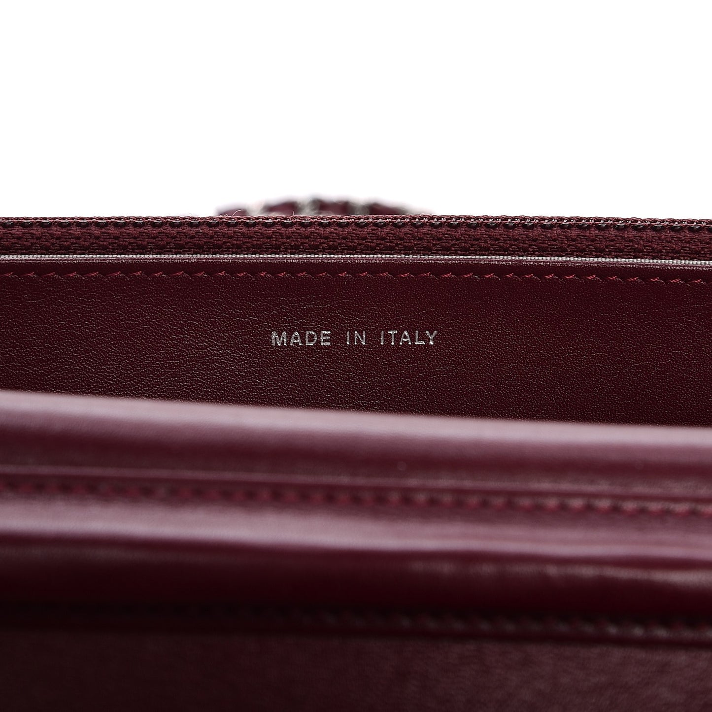 Patent Quilted Brilliant Wallet On Chain WOC Light Burgundy