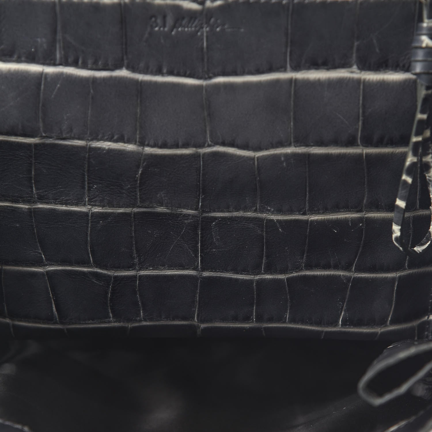 3.1 Phillip Lim Calfskin Crocodile Embossed Large Pashli Satchel Antique Grey 11 of 11