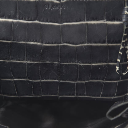 3.1 Phillip Lim Calfskin Crocodile Embossed Large Pashli Satchel Antique Grey 11 of 11