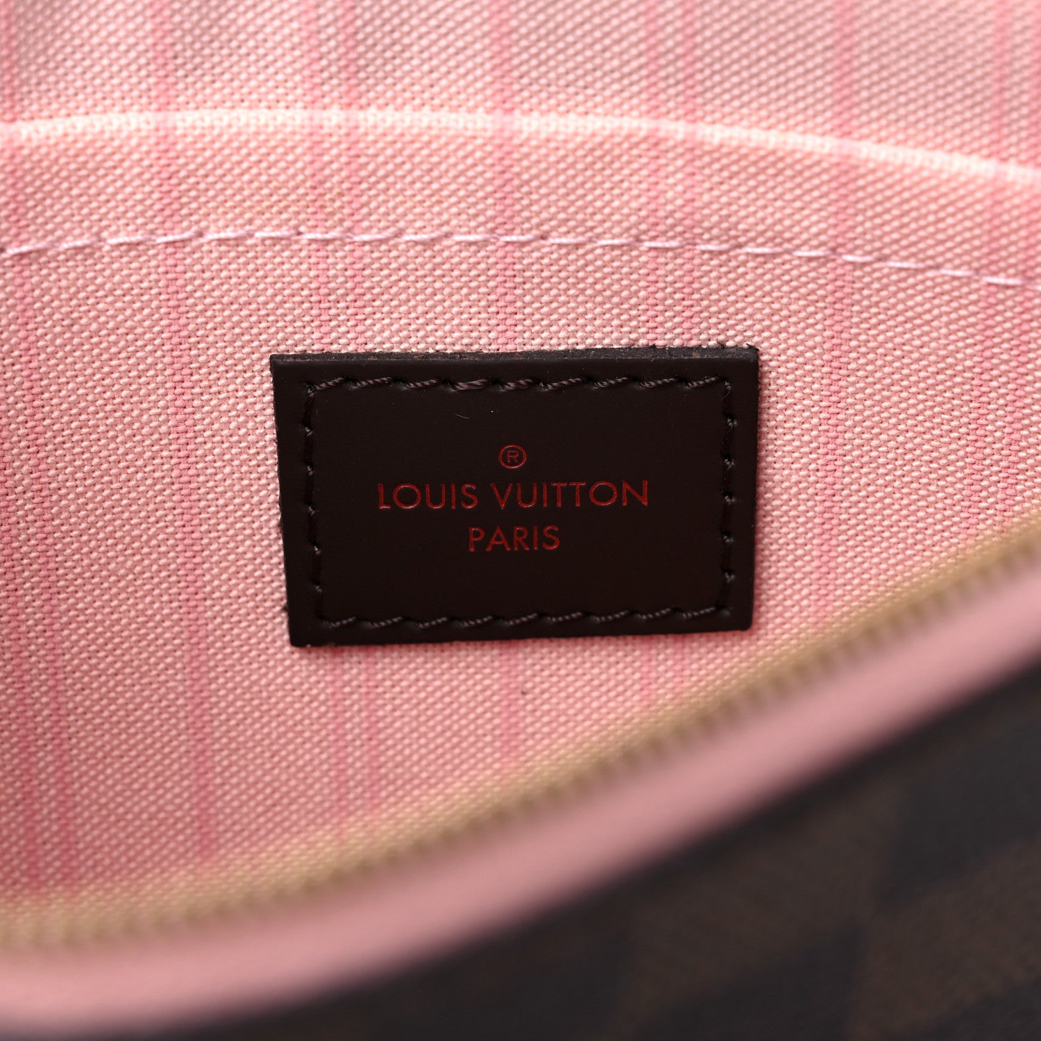 Louis Vuitton Damier Ebene Neverfull MM GM Pochette Rose Ballerine 6 of 6
