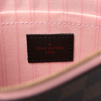 Louis Vuitton Damier Ebene Neverfull MM GM Pochette Rose Ballerine 6 of 6
