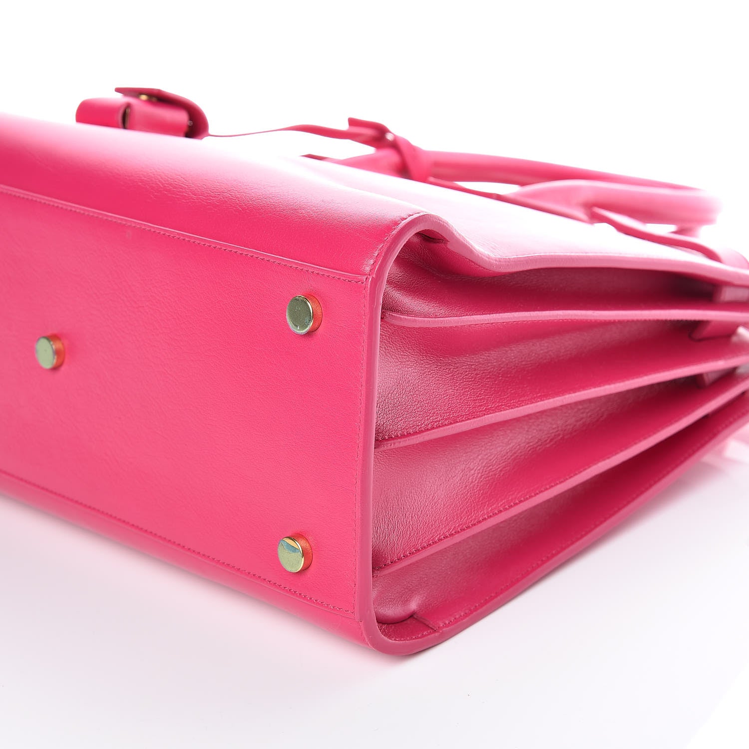 Saint Laurent Calfskin Small Sac De Jour Lipstick Fuchsia 8 of 11