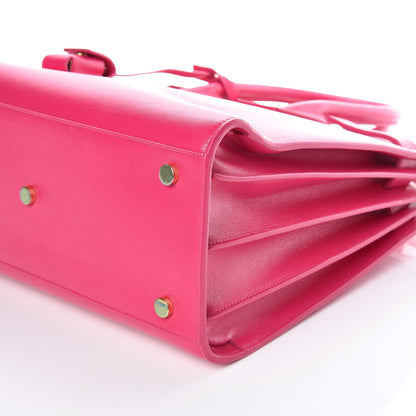 Saint Laurent Calfskin Small Sac De Jour Lipstick Fuchsia 8 of 11
