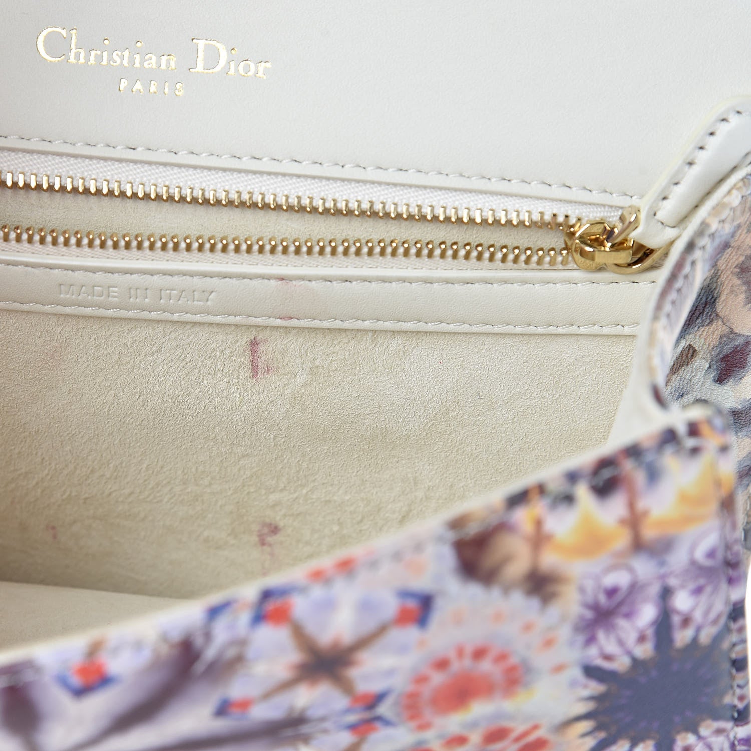 Christian Dior Calfskin Printed Small KaleiDiorscopic Diorama Flap Bag Latte Multicolor 13 of 14