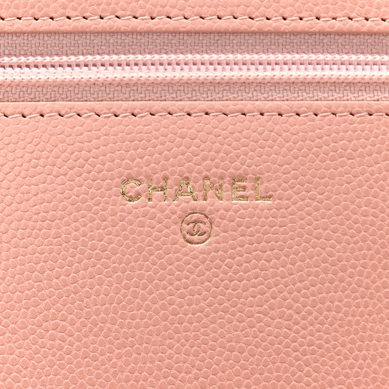 Chanel Caviar Camellia Embossed Wallet On Chain WOC Pink 6 of 12