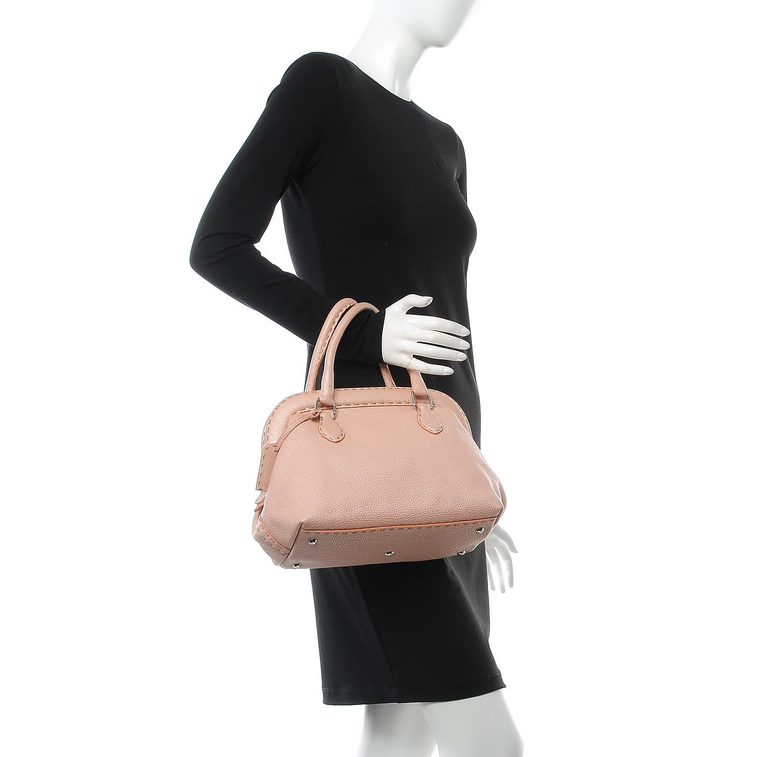 Fendi Cuoio Romano Selleria Adele 1328 Bag Cipria 2 of 8