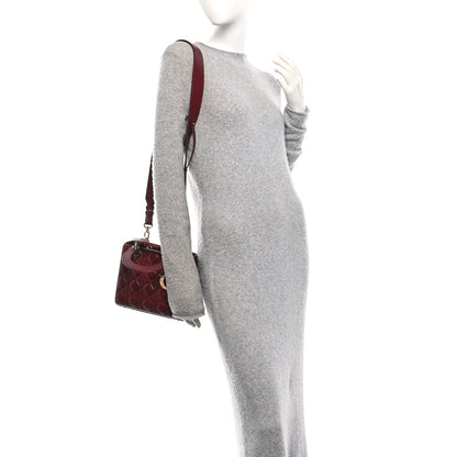 Christian Dior Lambskin Cannage Small My ABCDior Lady Bordeaux 2 of 10