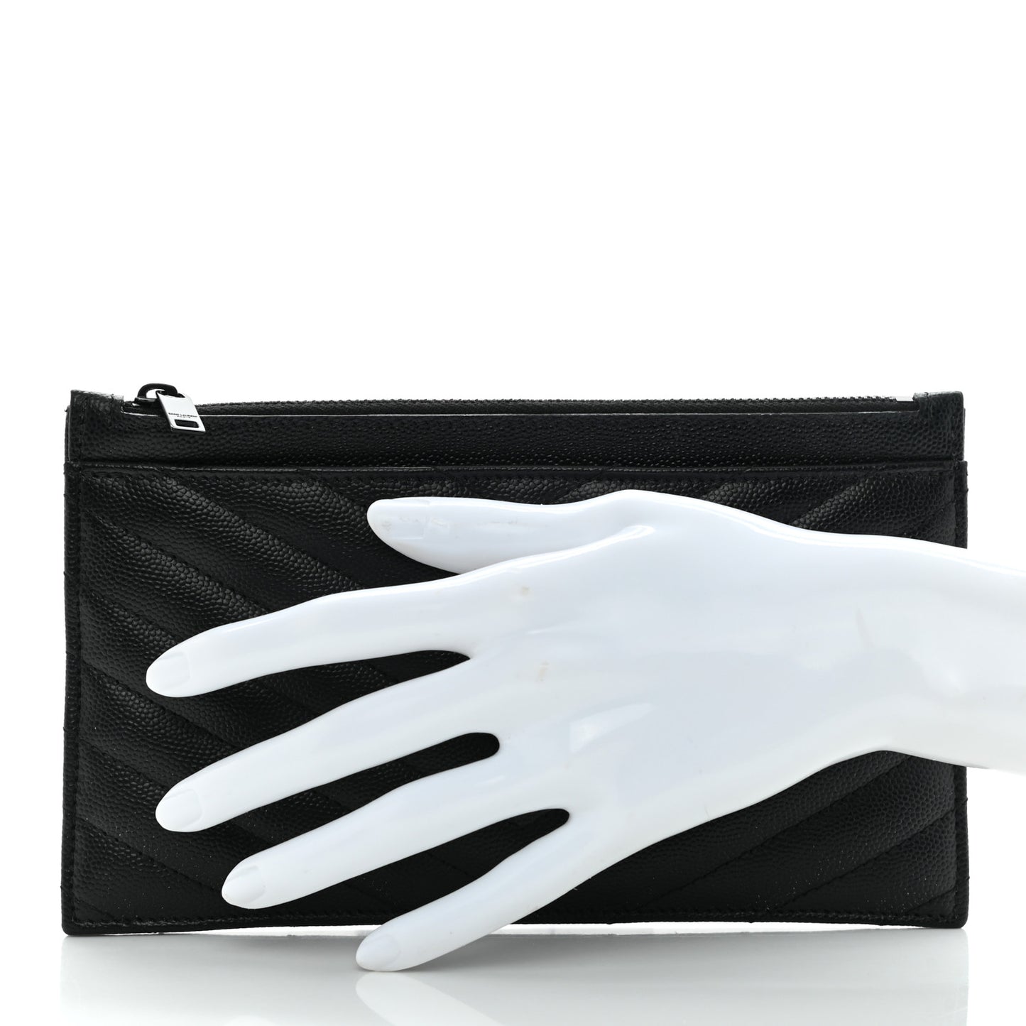 Grain De Poudre Chevron Monogram Bill Pouch Black
