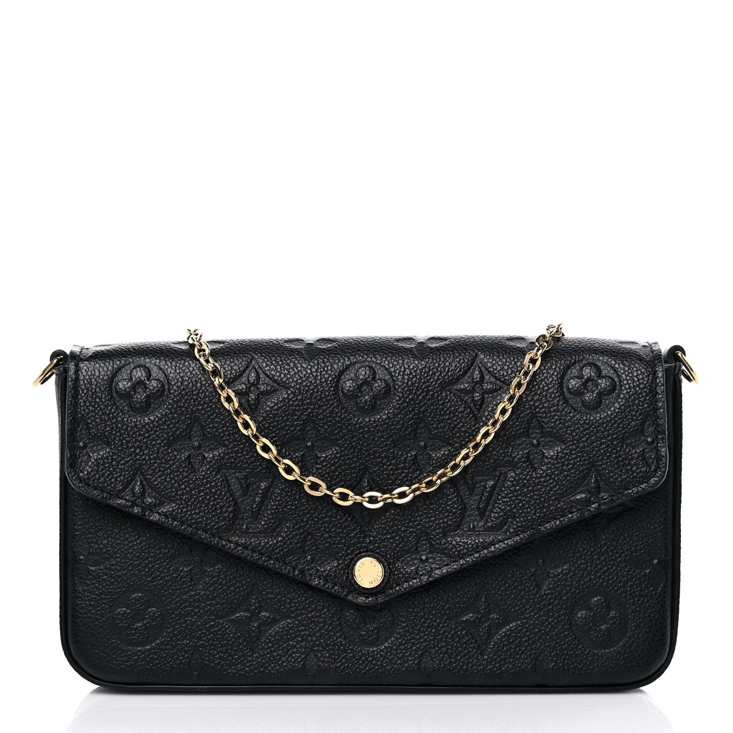 Louis Vuitton Empreinte Pochette Felicie Chain Wallet Black 3 of 13