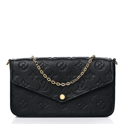 Louis Vuitton Empreinte Pochette Felicie Chain Wallet Black 3 of 13
