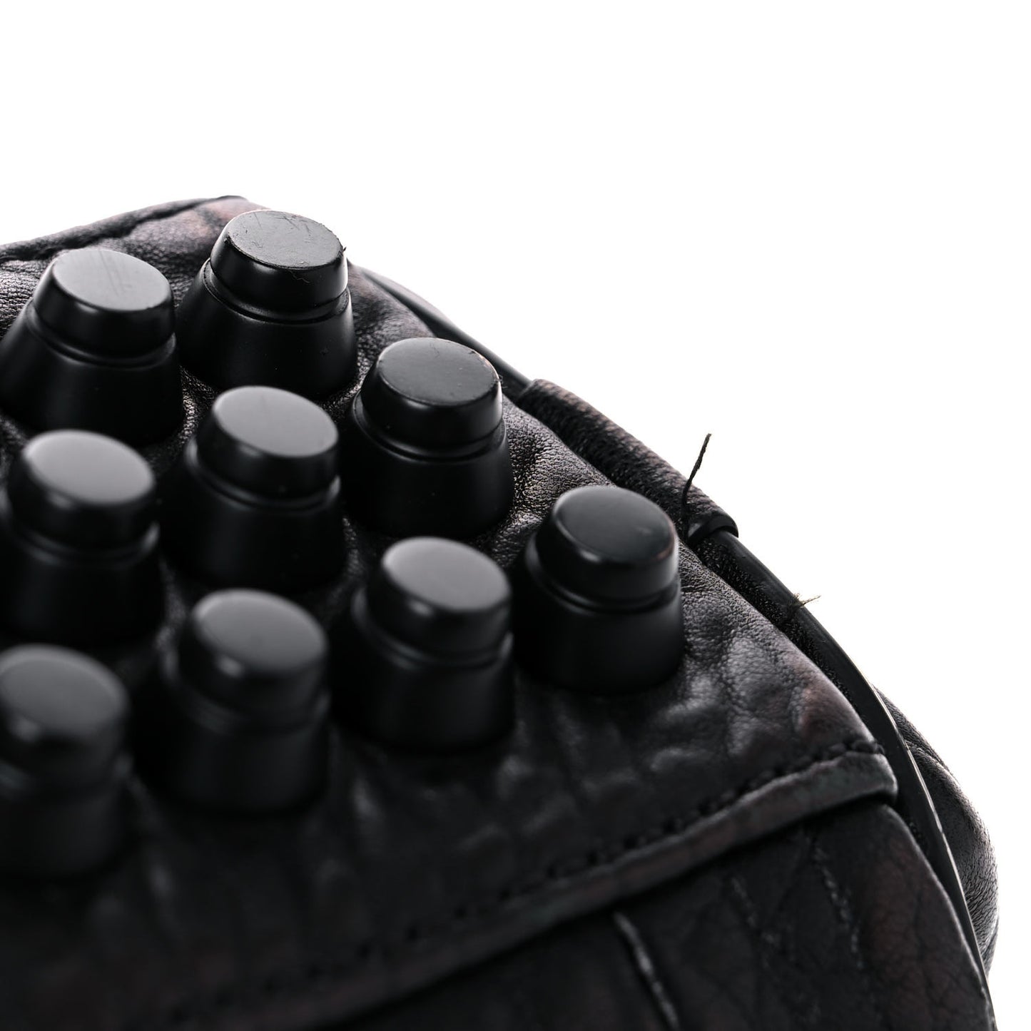 Pebbled Lambskin Mini Rockie Black Matte Black Hardware