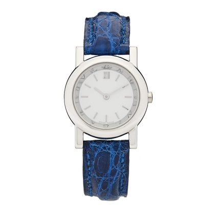 Bulgari Platinum Alligator 26mm Anfiteatro Quartz Watch Blue 1 of 4