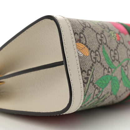 Gucci GG Supreme Monogram Flora Web Small Ophidia Chain Shoulder Bag White 9 of 14