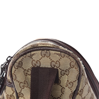 Gucci Monogram Natural Pigskin Large Diaper Bag Beige Ebony Cocoa Dark Chocolate 21 of 29