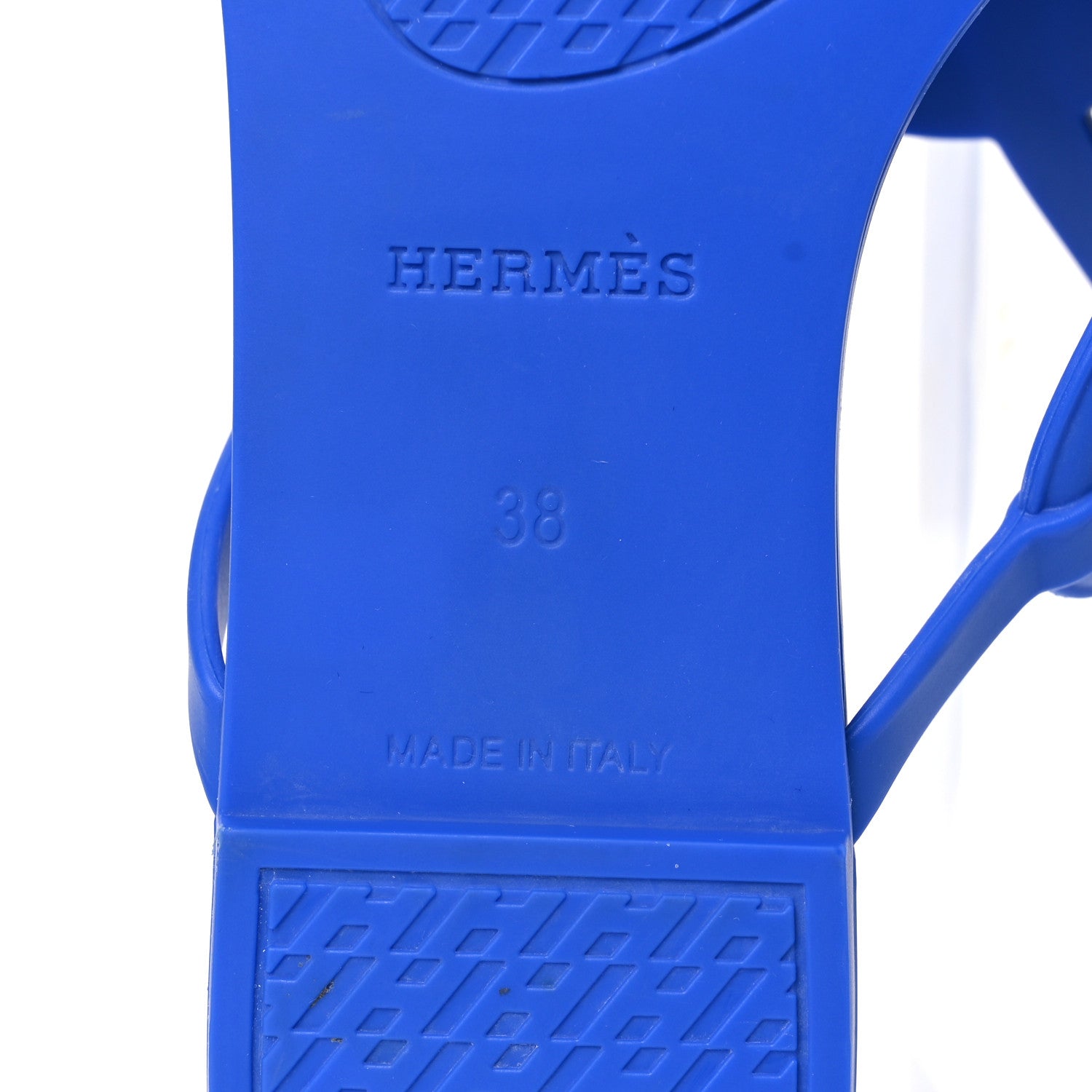 Hermes Rubber Womens Egerie Sandals 38 Bleu Outremer 8 of 11