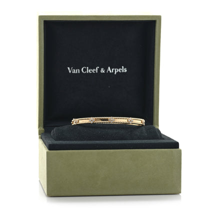 Van Cleef & Arpels 18K Yellow Gold Diamond Perlee Sweet Clovers Bracelet L 5 of 5