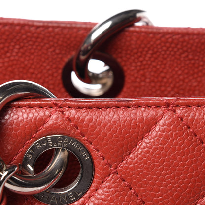 Chanel Caviar Quilted Grand Shopping Tote GST Red 14 of 14