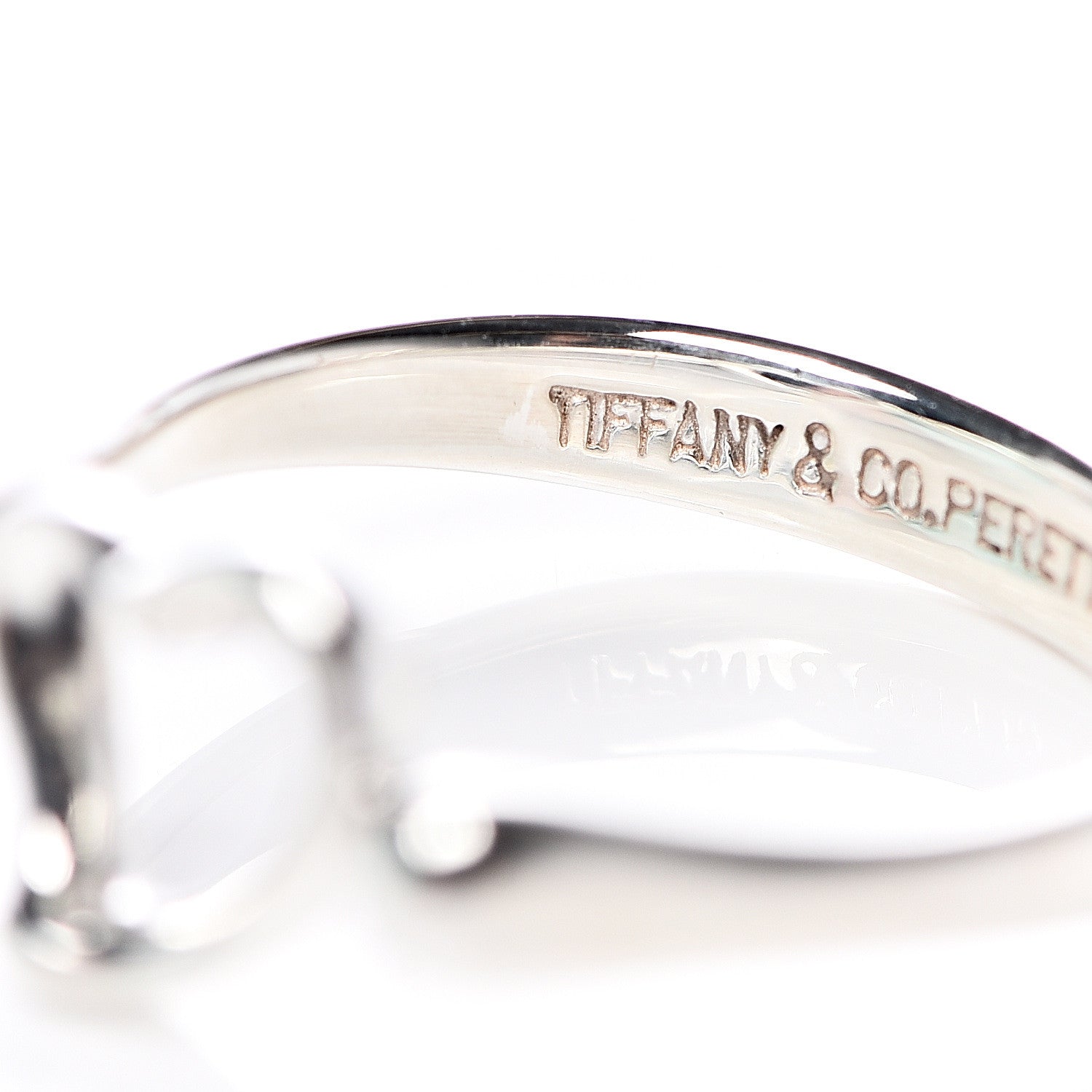 Tiffany Sterling Silver Elsa Peretti Open Heart Ring 53 6.25 6 of 7