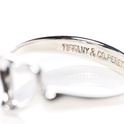 Tiffany Sterling Silver Elsa Peretti Open Heart Ring 53 6.25 6 of 7