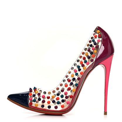 Christian Louboutin Patent PVC Spike Me 100 Pumps 40.5 Multicolor 1 of 7