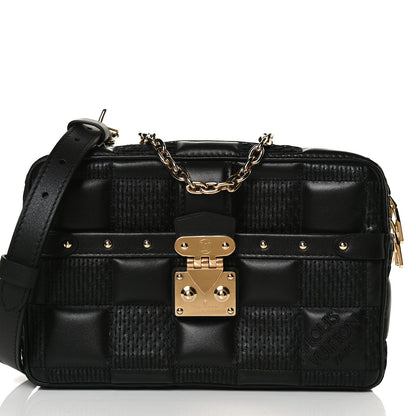 Louis Vuitton Lambskin Damier Quilt Troca PM Black 8 of 13