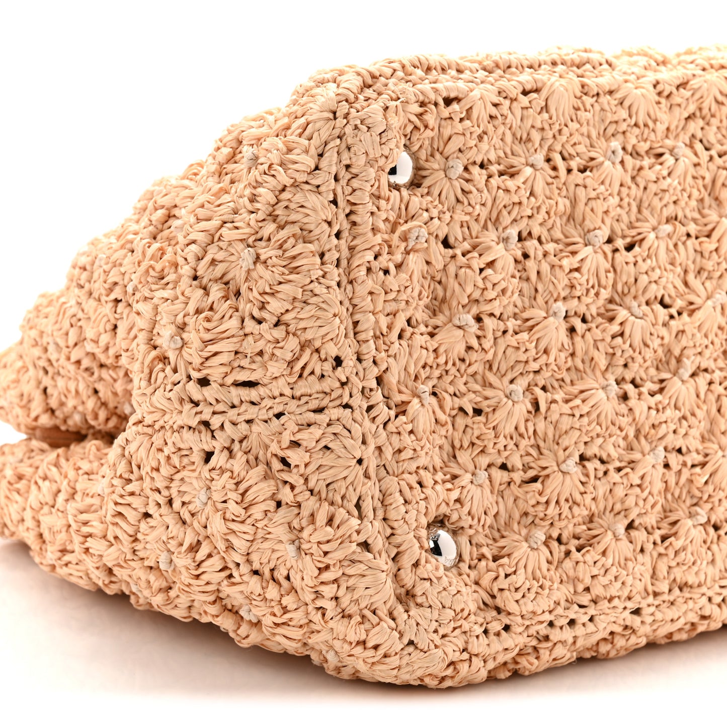 Raffia Crochet Tote Naturale