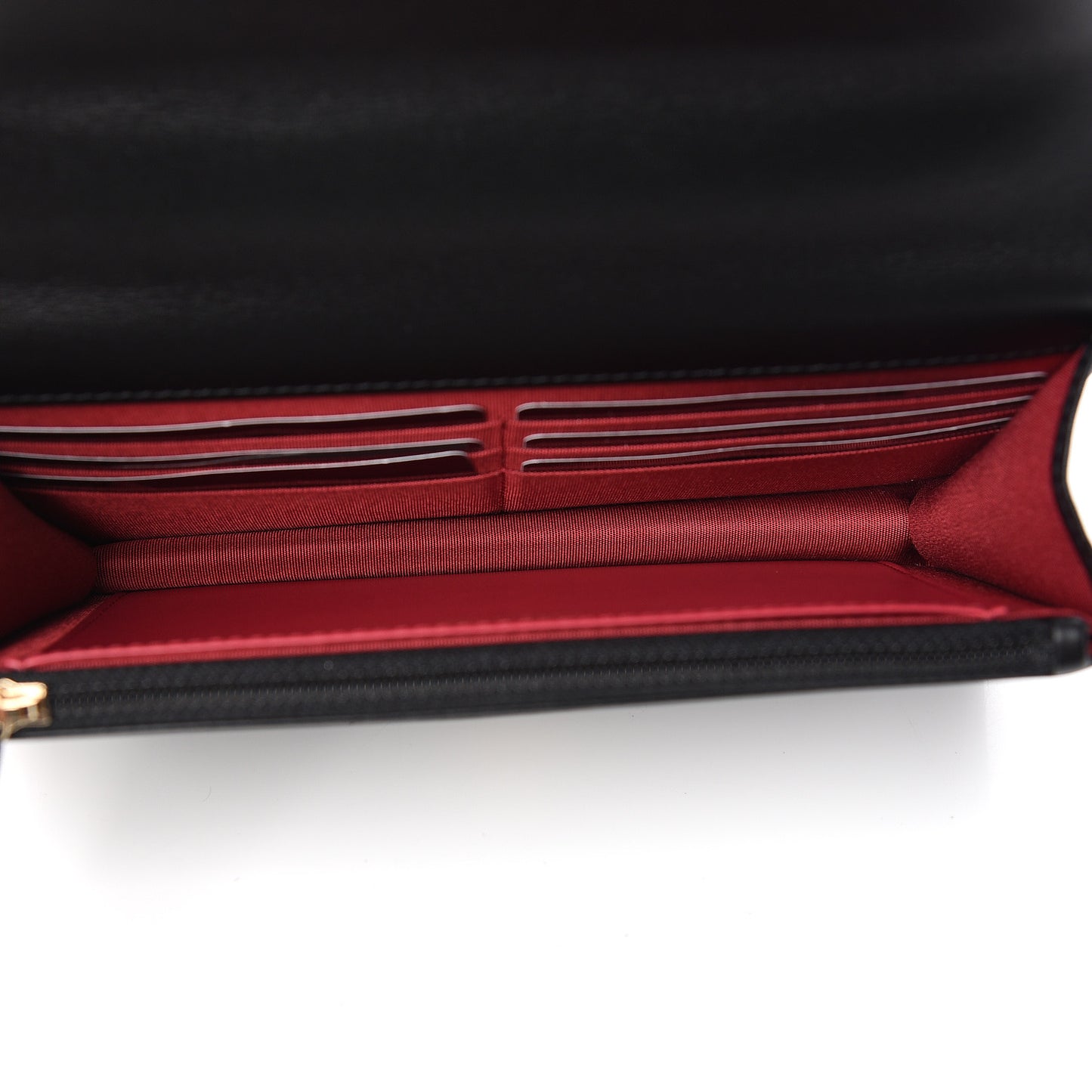 Goatskin Quilted 19 Wallet On Chain WOC Black