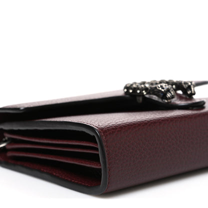 Gucci Dollar Calfskin Crystal Mini Dionysus Chain Wallet Vintage Bordeaux 9 of 11