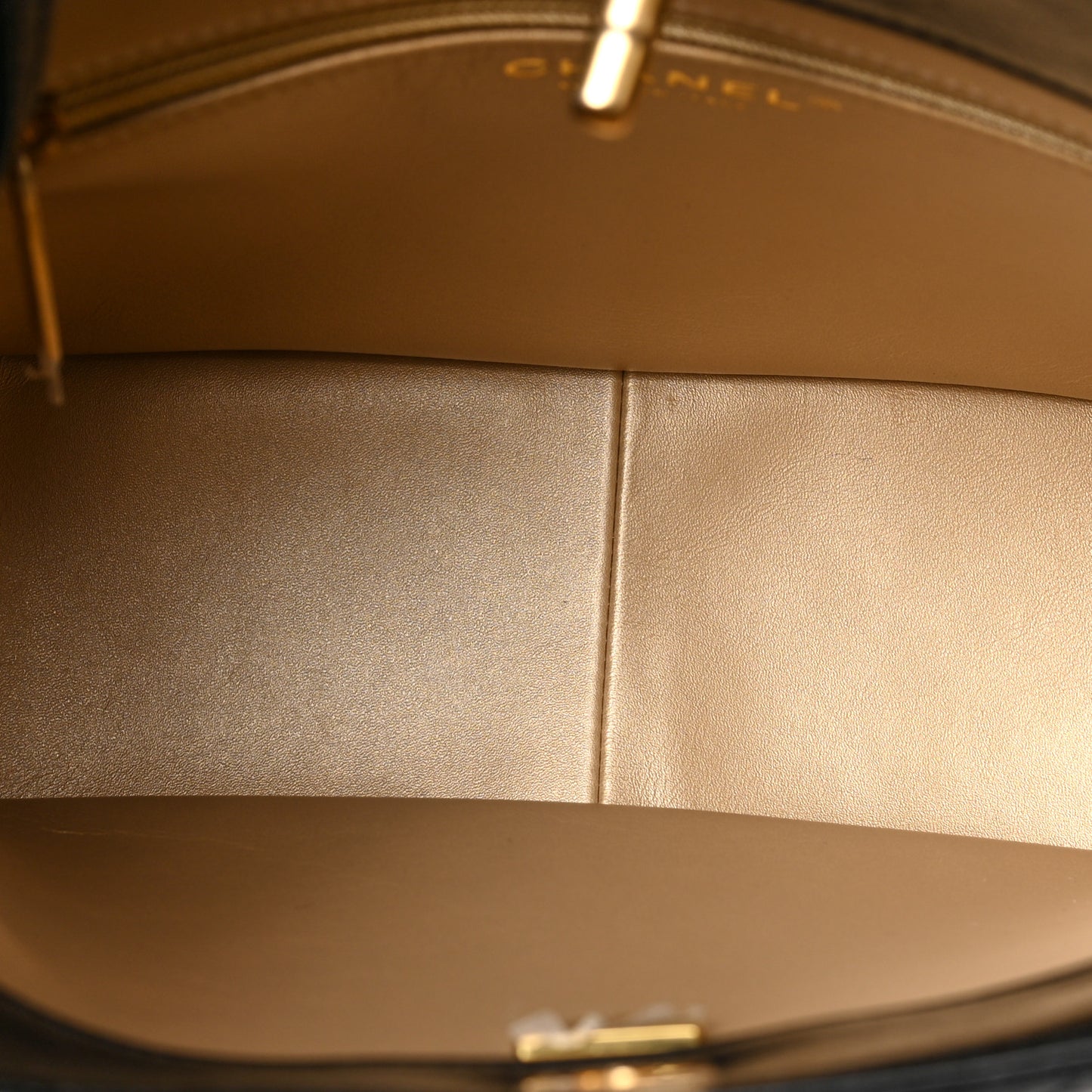 Shiny Lambskin Quilted CC Hobo Black