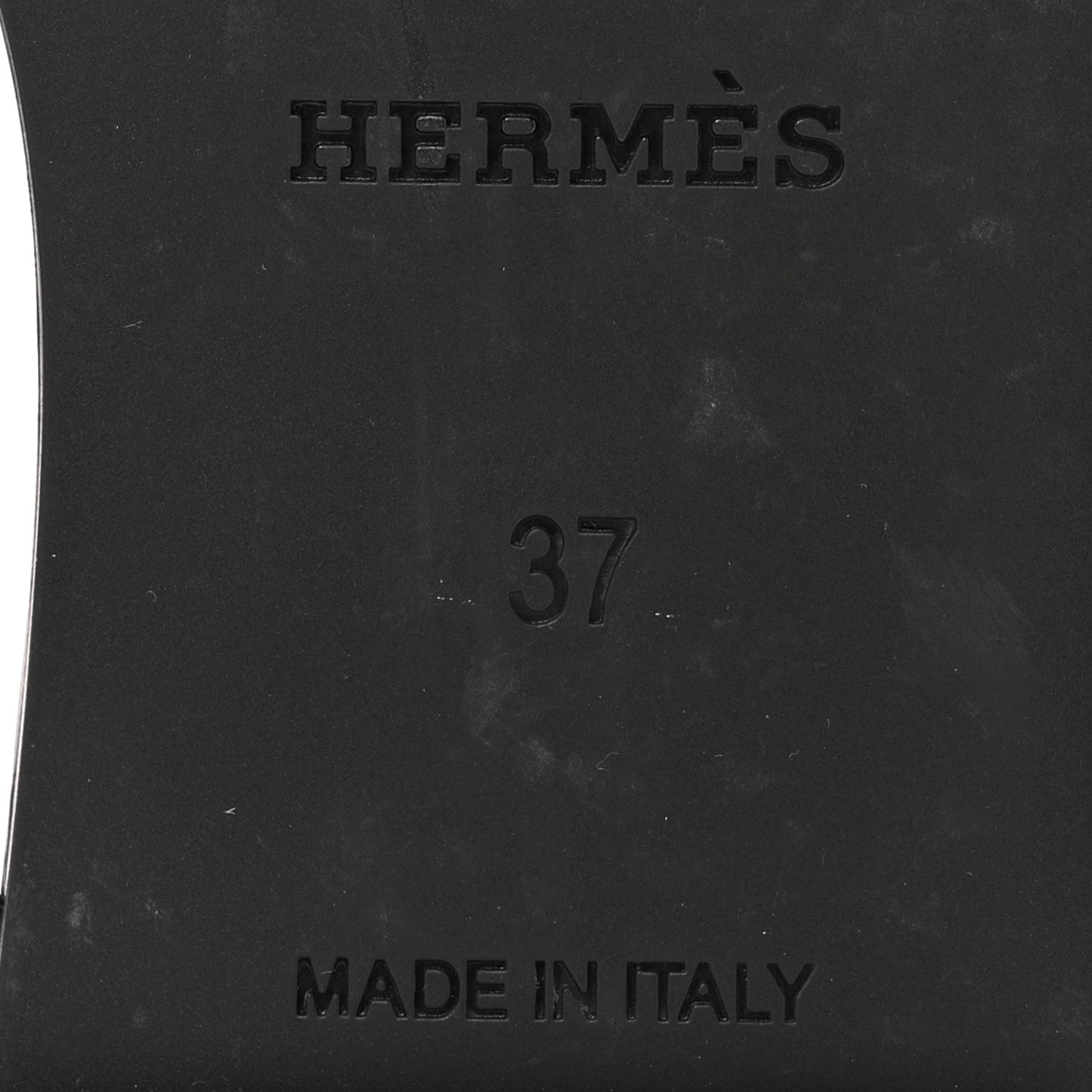 Hermes Rubber Womens Egerie Sandals 37 Black 8 of 9