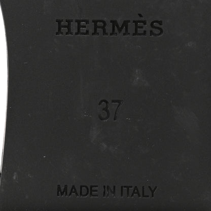 Hermes Rubber Womens Egerie Sandals 37 Black 8 of 9