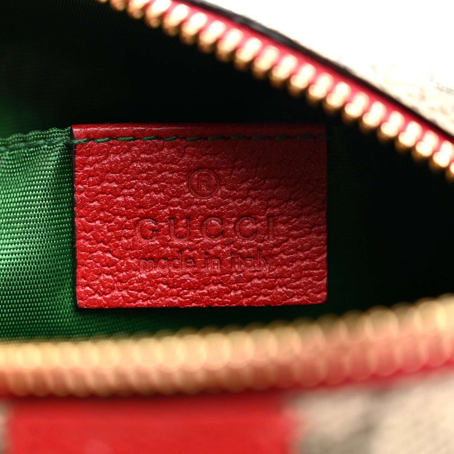 Gucci Soft GG Supreme Monogram Calfskin Small Ophidia Cosmetic Case Beige Ebony Hibiscus Red 6 of 7