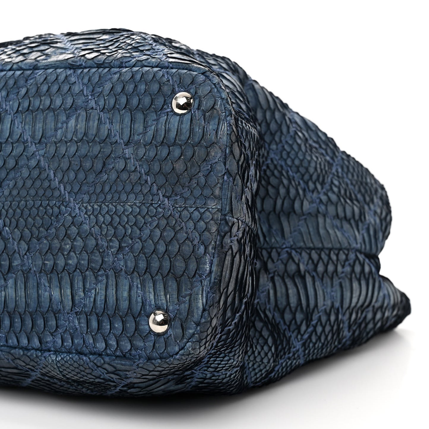 Snakeskin Ultimate Stitch Shopper Tote Blue