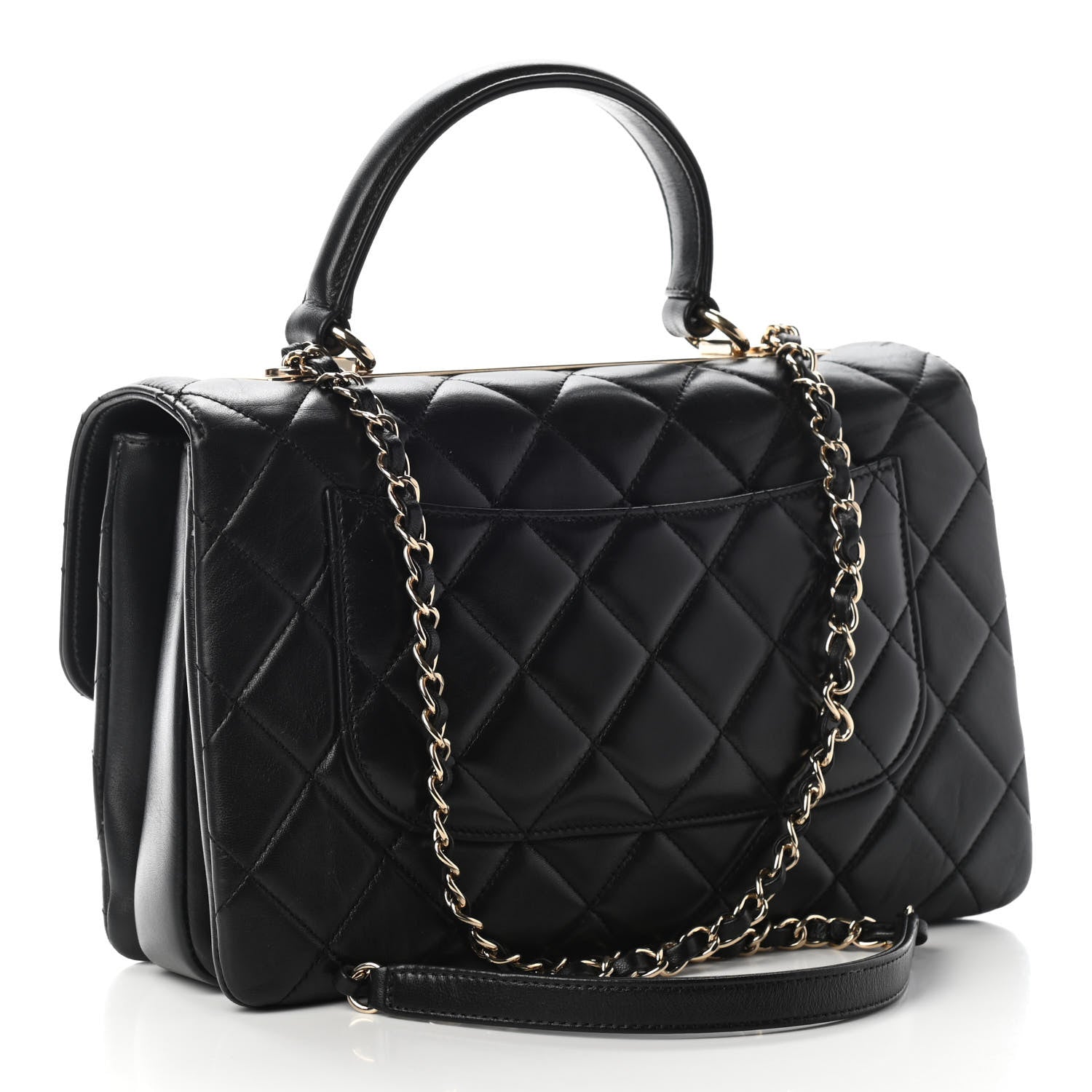 Chanel Lambskin Quilted Medium Trendy CC Flap Dual Handle Bag Black 3 of 9