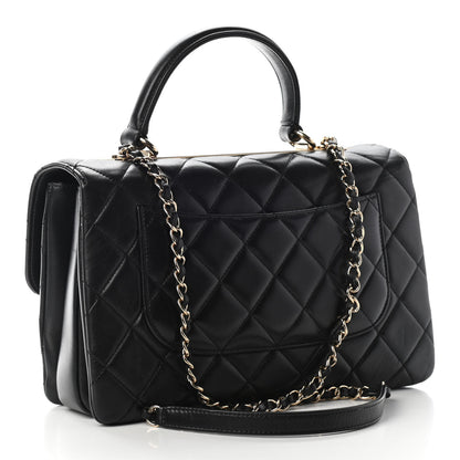 Chanel Lambskin Quilted Medium Trendy CC Flap Dual Handle Bag Black 3 of 9