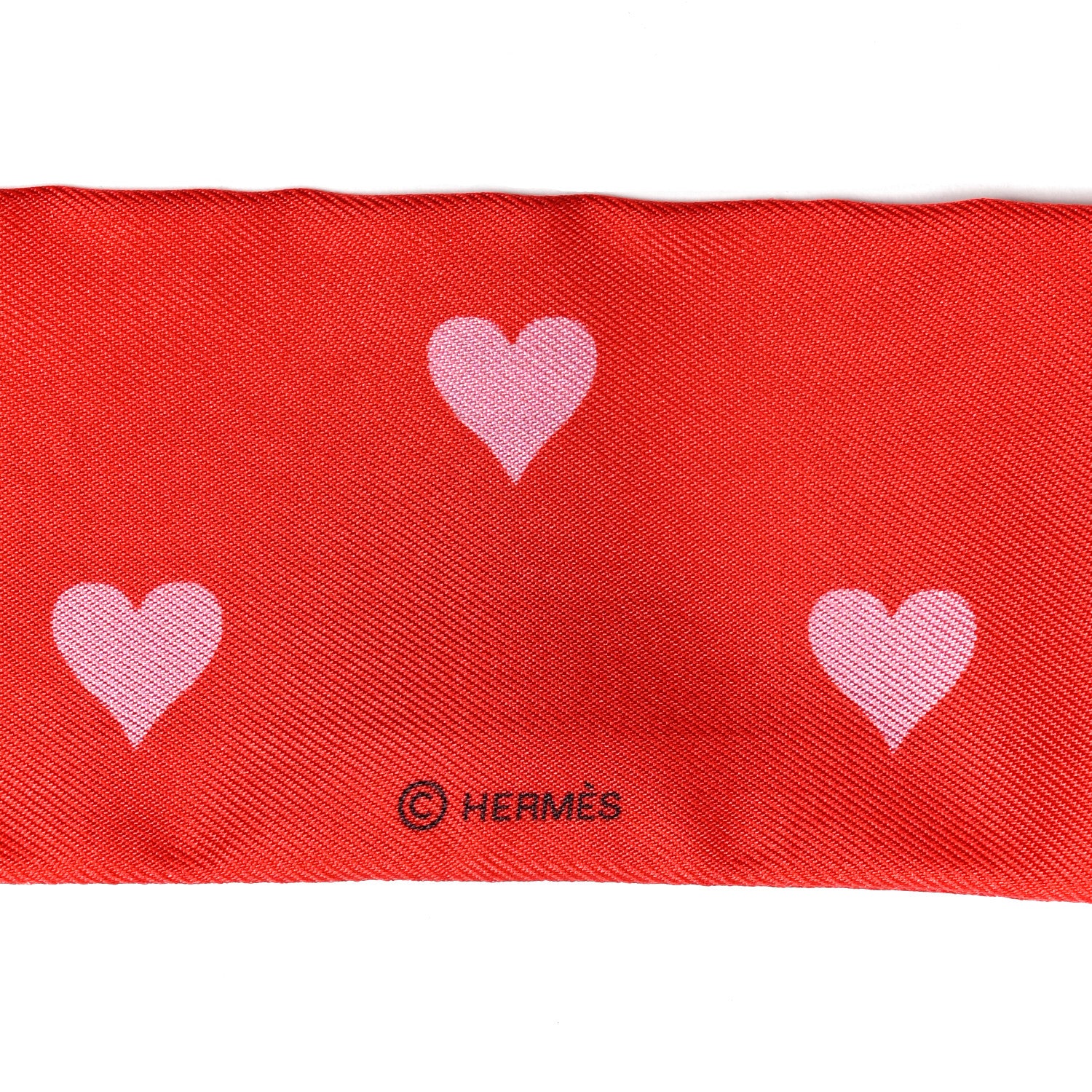 Hermes Silk Tea Time Twilly Rouge Vif Vert Multicolor 3 of 4