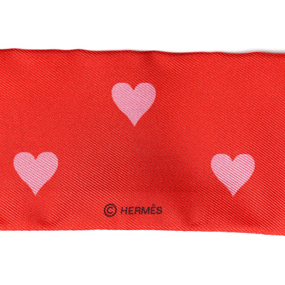 Hermes Silk Tea Time Twilly Rouge Vif Vert Multicolor 3 of 4