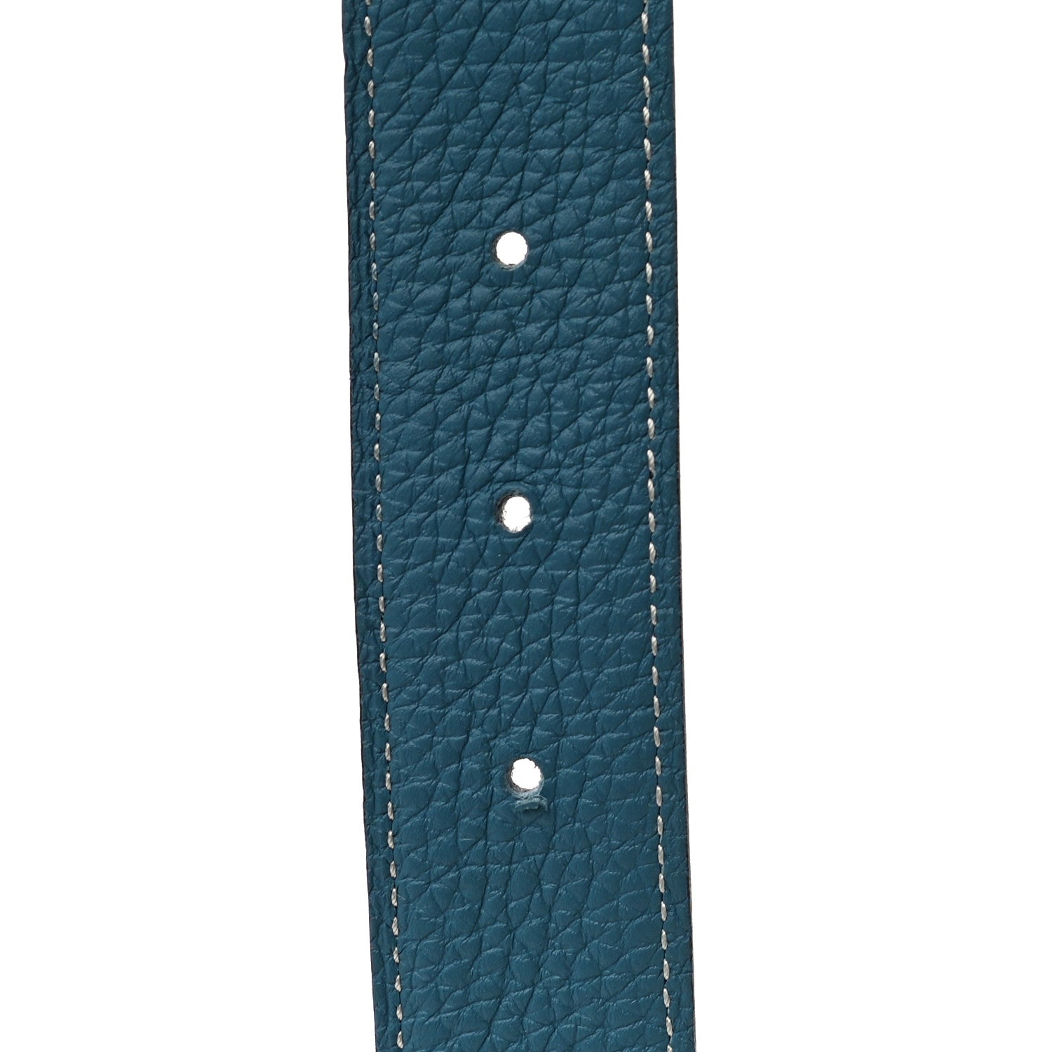 Hermes Box Togo 32mm H Belt 85 Black Blue Jean 5 of 11