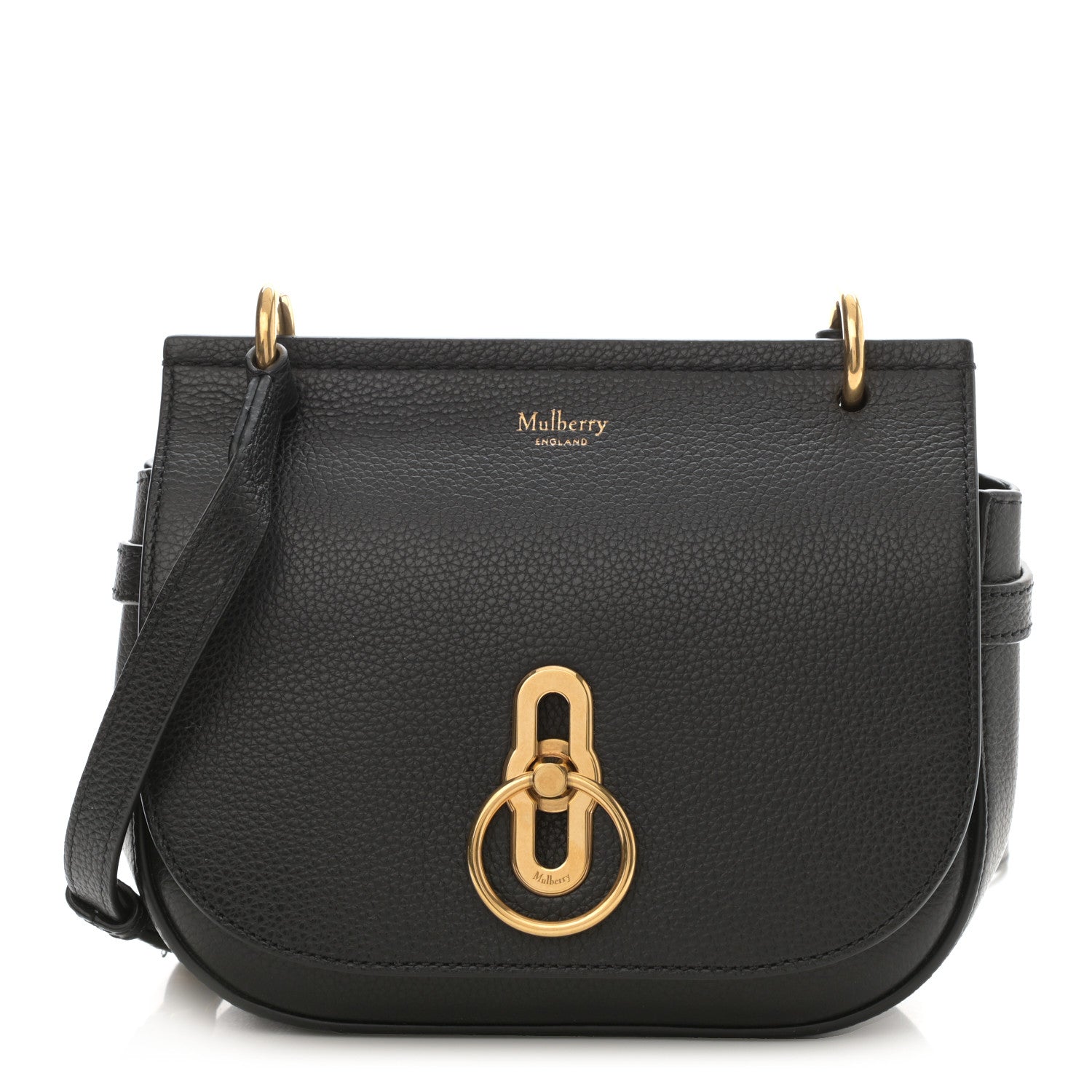 Mulberry Small Classic Grain Calfskin Small Amberley Satchel Black 1 of 10