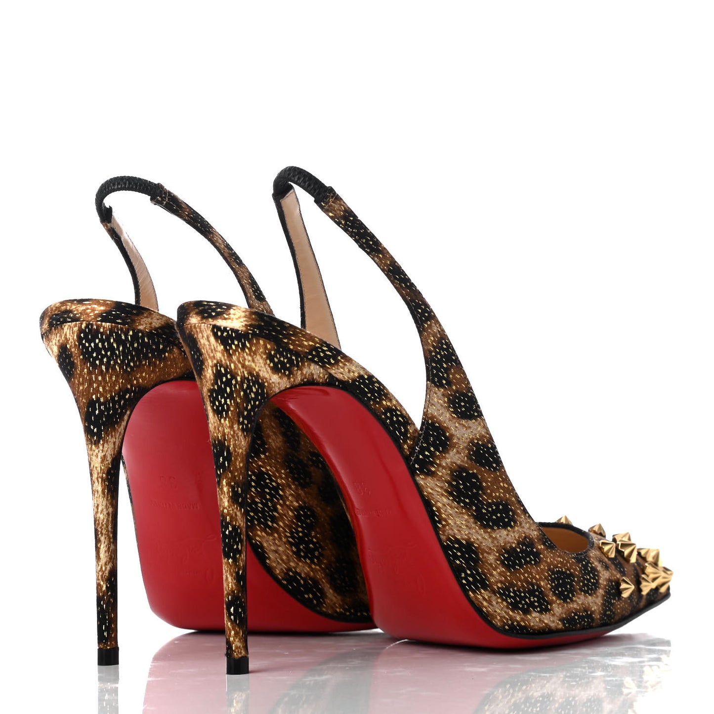 Lurex Panthere Drama Sling 100 Pumps 38 Black Gold