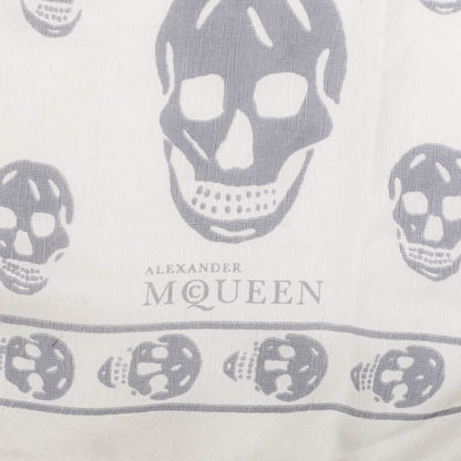 Alexander McQueen Silk Chiffon Skull Scarf Grey 4 of 6