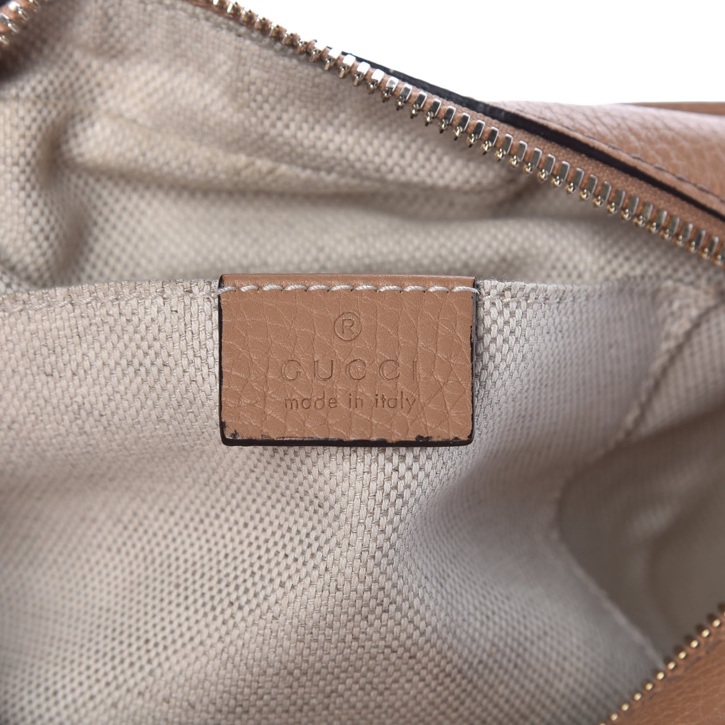 Pebbled Calfskin Small Soho Disco Bag Camelia