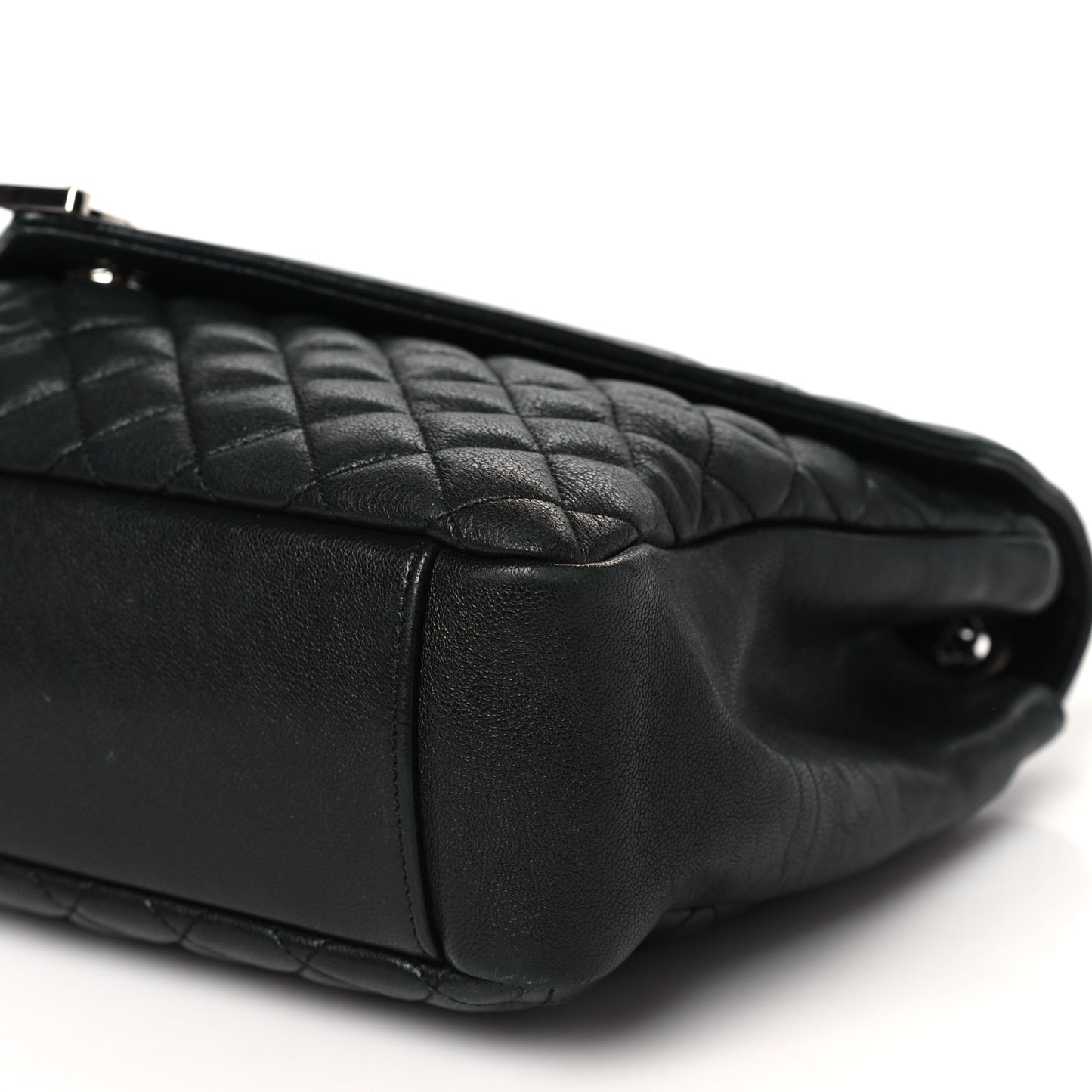 Calfskin Mixed Matelasse Triquilt Large Monogram Satchel Black